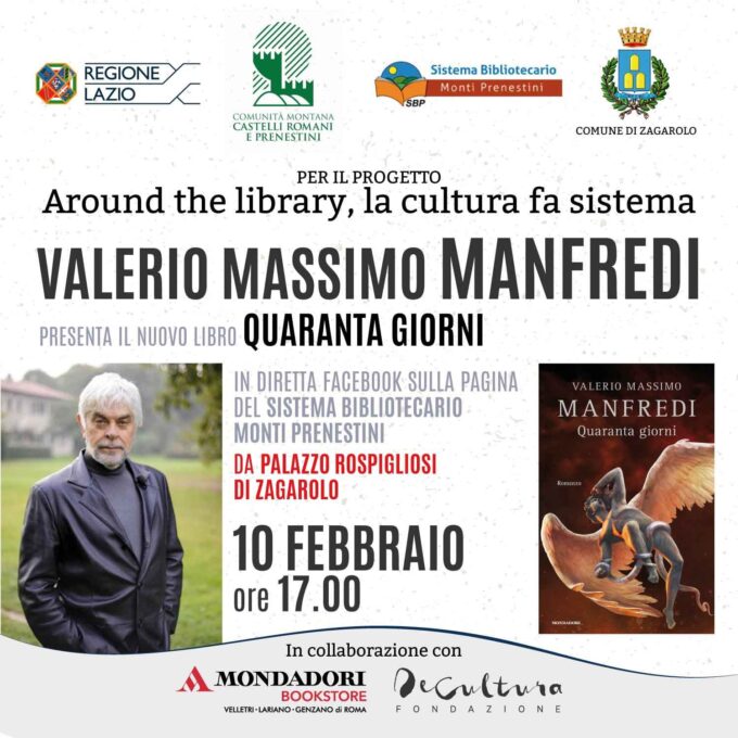 Zagarolo – invito presentazione Valerio Massimo Manfredi