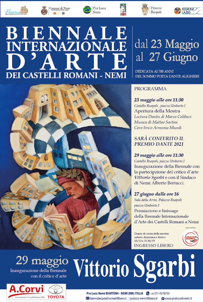 Vittorio Sgarbi alla Biennale Internazionale di Nemi 