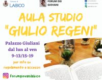 LABICO, nel Comune più giovane del Lazio un’aula studio per Giulio Regeni