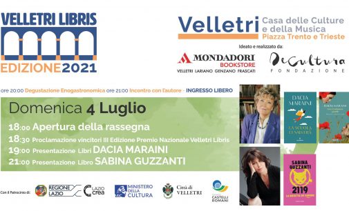 Inaugurazione per “Velletri Libris”. Al Chiostro Dacia Maraini e Sabina Guzzanti