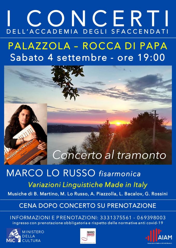 Concerto al Tramonto a Palazzola con il fisarmonicista Marco Lo Russo