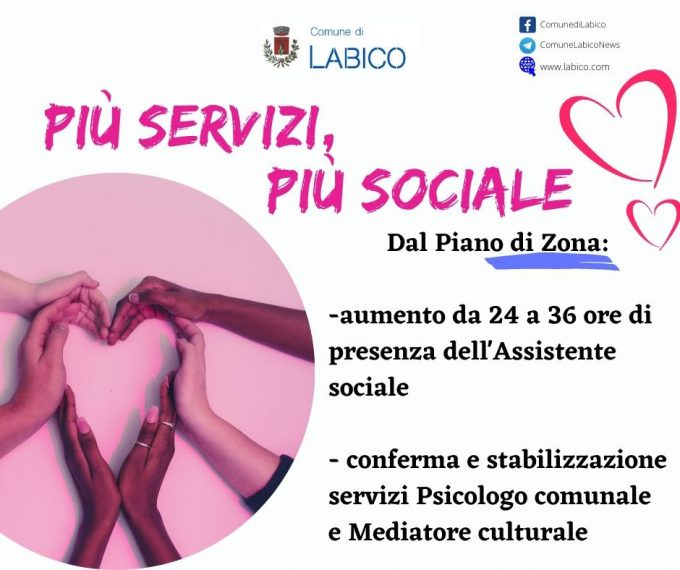 Labico, potenziati i servizi tra assistenti sociali, psicologi e mediatori