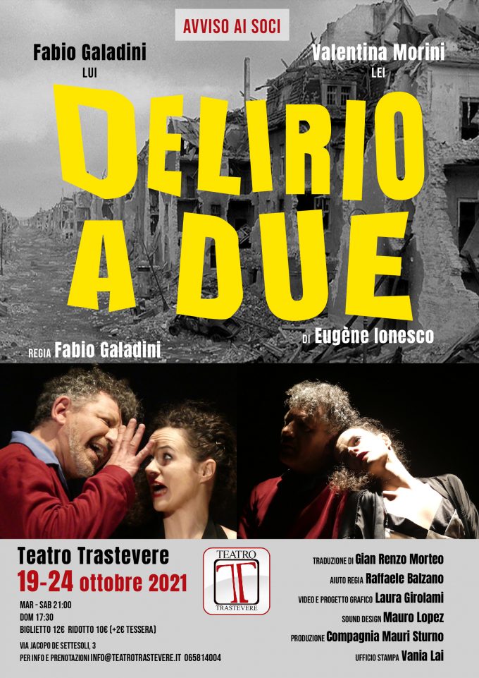 Teatro Trastevere  – DELIRIO A DUE