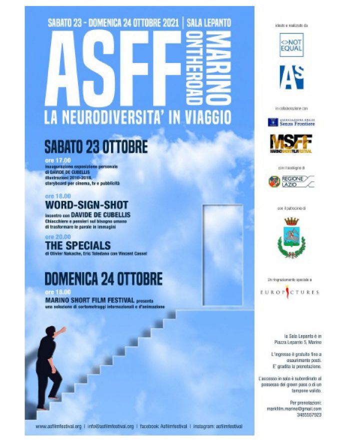 Asperger Film Festival alla Sala Lepanto di Marino: start il 23 ottobre con Davide De Cubellis
