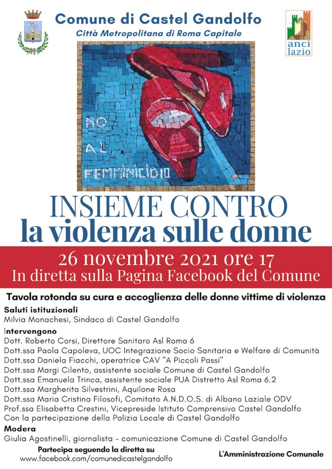 Castel Gandolfo – Tavola rotonda su cura e accoglienza  delle donne vittime di violenza