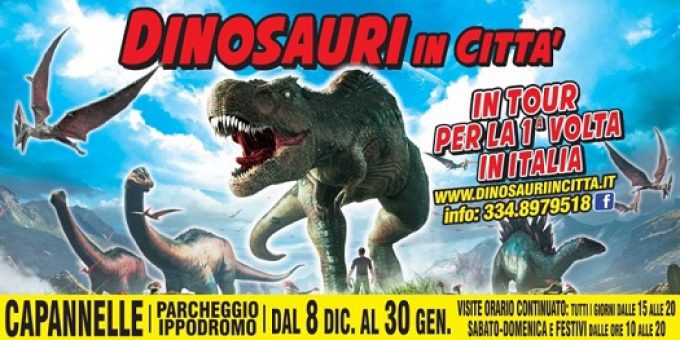 “Dinosauri in città” a Roma dall’8 dicembre al 30 gennaio