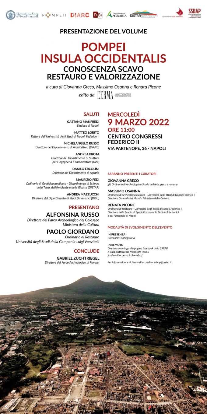 Presentazione del volume “POMPEI. INSULA OCCIDENTALIS”  Centro Congressi della Federico II, Napoli