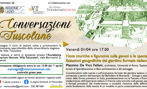 1 aprile, “Conversazioni Tuscolane” all’Accademia Vivarium Novum