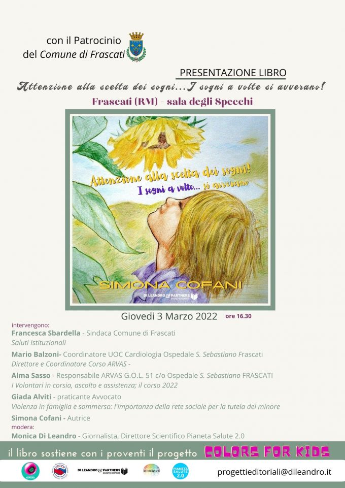 A Frascati presentazione del libro di Simona Cofani per “Colors for Kids”
