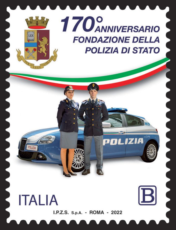 Emissione francobollo Polizia di Stato nel 170° anniversario della fondazione