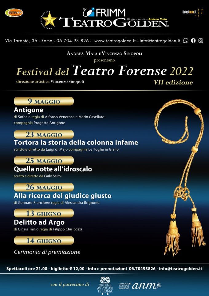 TEATRO GOLDEN   Festival del Teatro Forense – VII Edizione