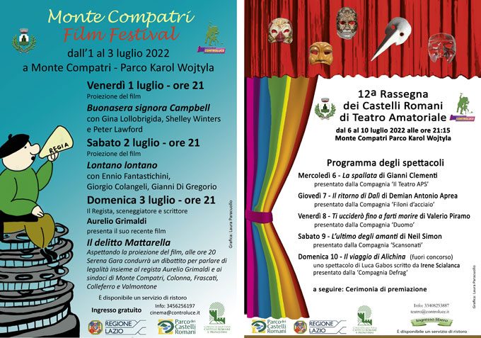 Monte Compatri – Quarto Festival del Cinema e dodicesima Rassegna dei Castelli Romani di Teatro Amatoriale