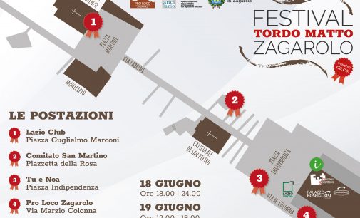 “Festival del Tordo matto” Il 18 e 19 Giugno a Zagarolo