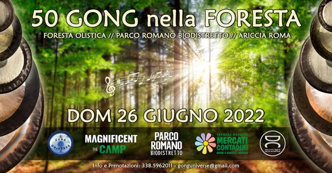 A PARCO ROMANO DI ARICCIA, LA MUSICA DEL FUTURO ANTICO  BAGNO 50 GONG