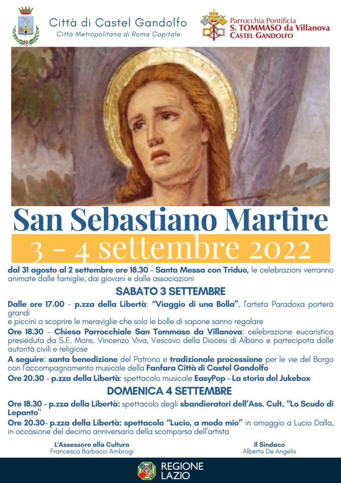 Castel Gandolfo – 3 e 4 settembre festeggiamenti San Sebastiano