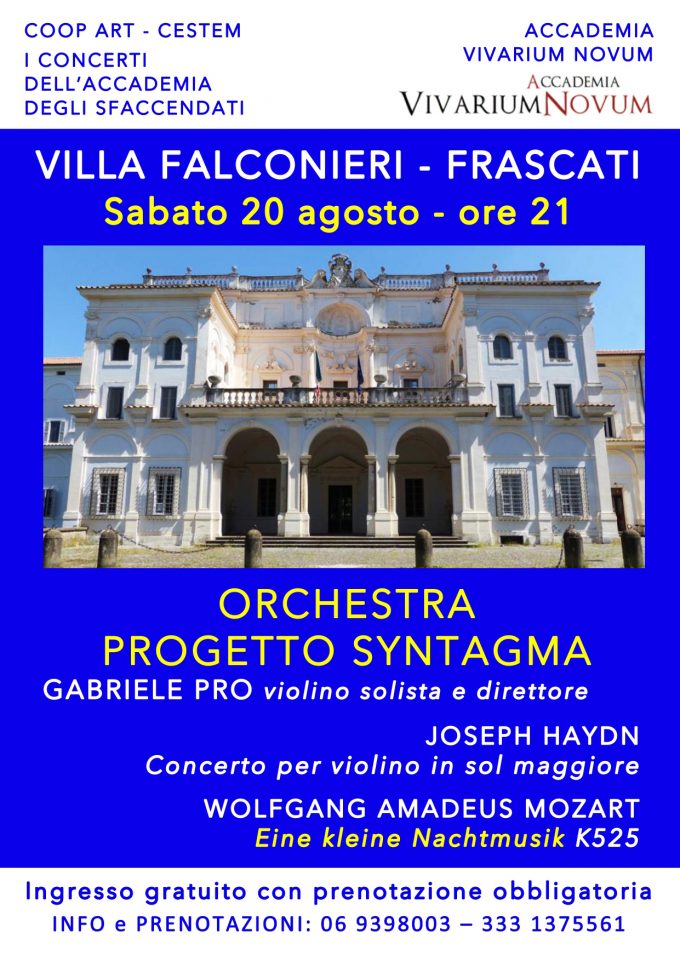 I CONCERTI DELL’ACCADEMIA DEGLI SFACCENDATI  Mozart a Villa Falconieri