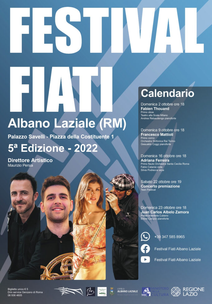 Musicisti di fama mondiale a Palazzo Savelli per la 5^ edizione del Festival Fiati Albano Laziale