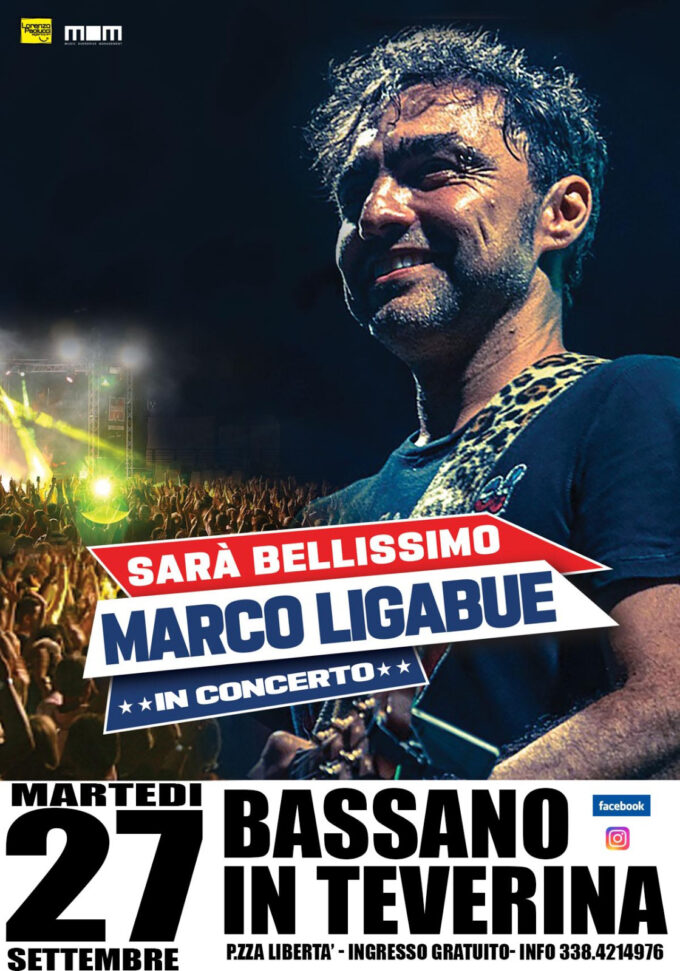  A Bassano in Teverina attesa  per il concerto gratuito di Marco Ligabue