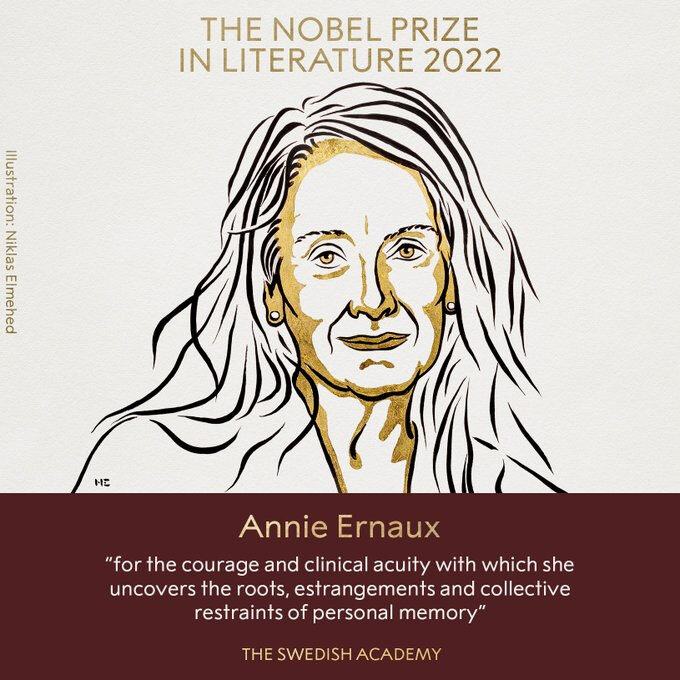 Il Nobel della letteratura ad Annie Ernaux (L’orma) premia l’editoria indipendente