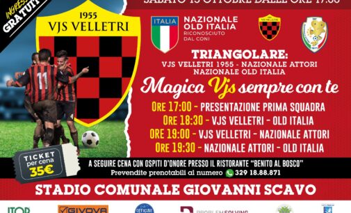 Festa rossonera allo “Scavo”: triangolare tra Vjs Velletri, Old Italia e Nazionale Attori