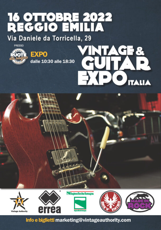 VINTAGE & GUITAR EXPO, il 16 ottobre a “Ruote da Sogno” (Reggio Emilia).