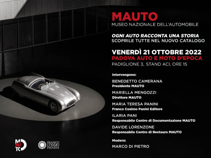Venerdì 21 ottobre a Padova nuovo catalogo MAUTO – Museo Nazionale dell’automobile