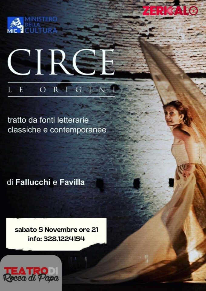 Teatro di Rocca di Papa – 5 Novembre – CIRCE – le origini con Alessandra Fallucchi