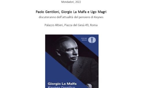 “Keynes l’eretico” di Giorgio La Malfa venerdì 2 dicembre