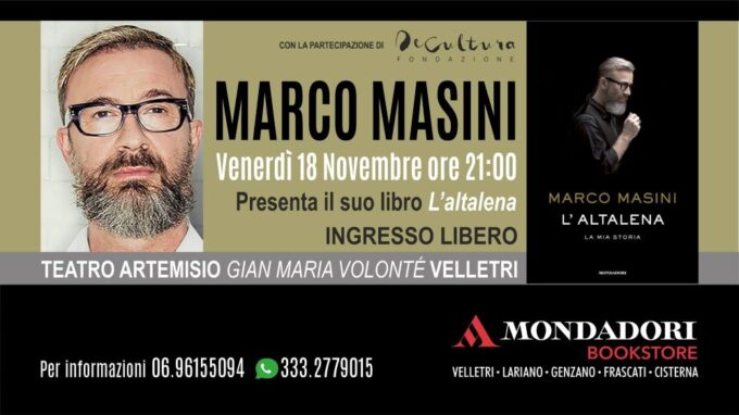 Marco Masini presenta il suo libro al Teatro Artemisio-Volonté di Velletri