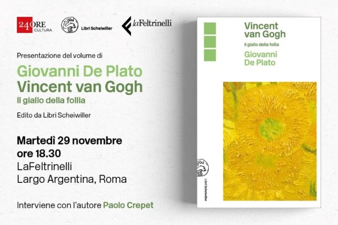 “Vincent van Gogh, il giallo della follia” di Giovanni De Plato, martedì 29 a Roma