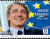 Emissione francobollo David Sassoli