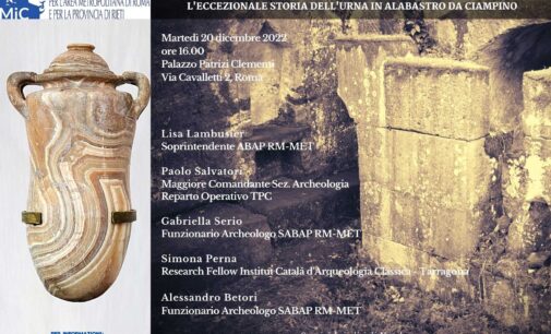 Luxuria in marmoribus  L’eccezionale storia dell’urna in alabastro da Ciampino