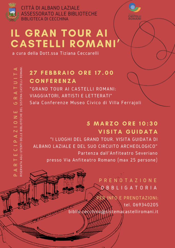 Biblioteca di Cecchina: Conferenza e Visita Guidata “Grand Tour ai Castelli Romani”