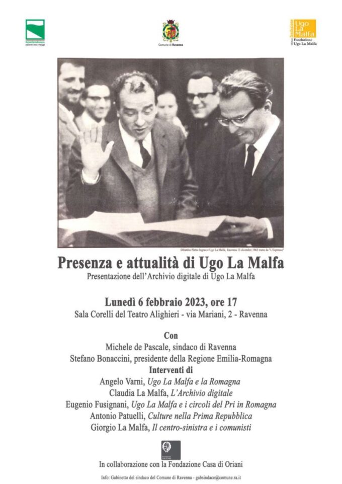 “Presenza e attualità di Ugo La Malfa”, lunedì 6 febbraio a Ravenna.