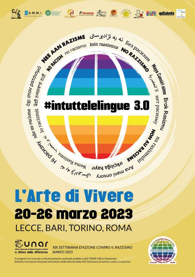 Lecce, Bari, Roma e Torino: al via la rassegna “No al razzismo – #intuttelelingue 3.0” della Fondazione Emmanuel