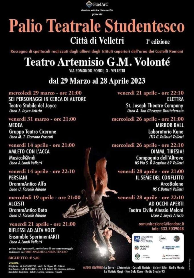 Tutto pronto per la I edizione del Palio Teatrale Studentesco “Città di Velletri”