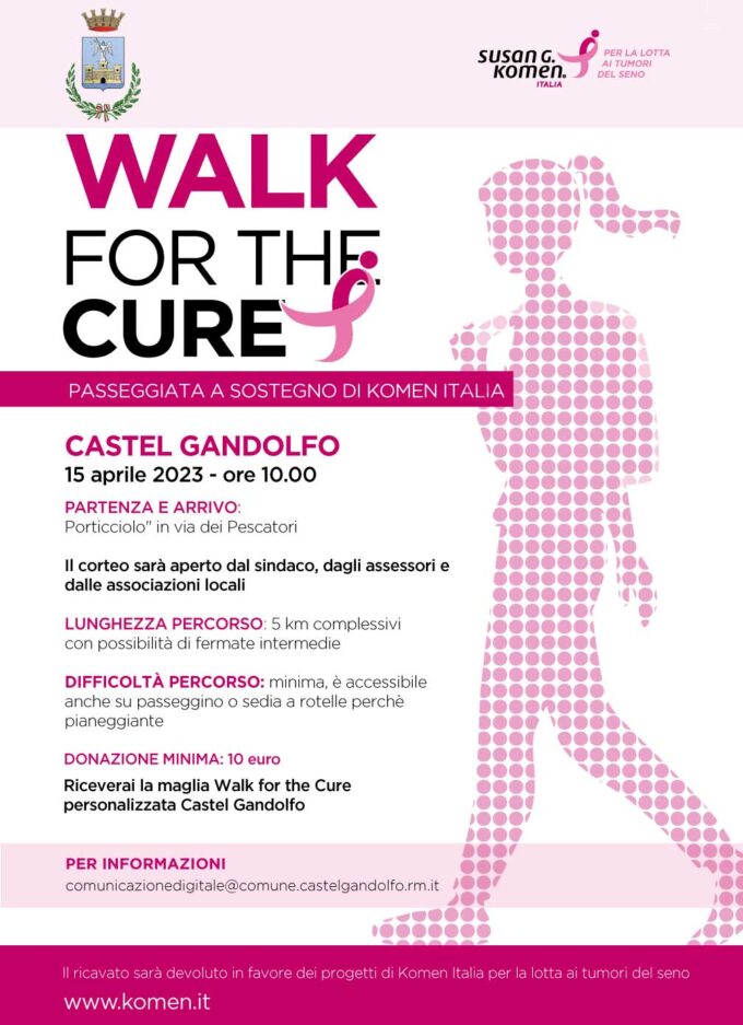 Castel Gandolfo  la prima edizione di Walk for the Cure