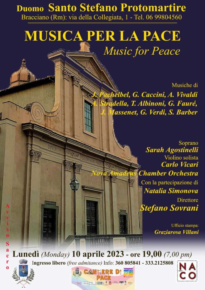 Il Lunedì di Pasqua al Duomo di Bracciano col concerto “Musica per la Pace”