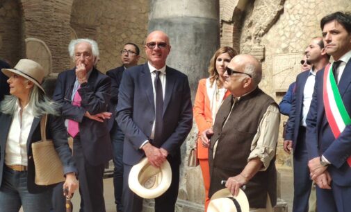 Il Principe Hassan di Giordania in visita al Parco Archeologico di Ercolano