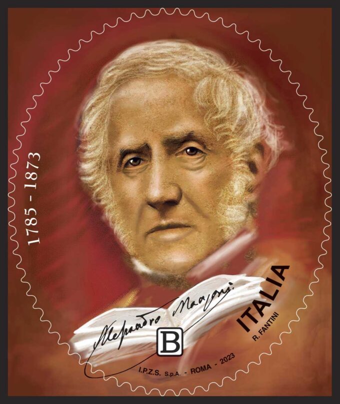 Emissione francobollo Alessandro Manzoni