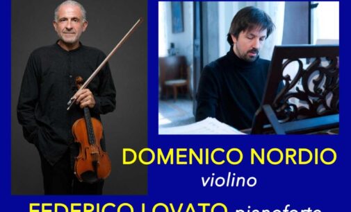 Il violinista Domenico Nordio e il pianista Federico Lovato al Palazzo Chigi di Ariccia