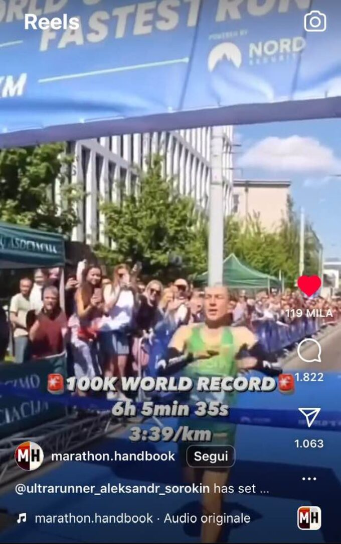 Aleksandr Sorokin corre 100 km a Vilnius in 6h05’35, nuovo record mondiale