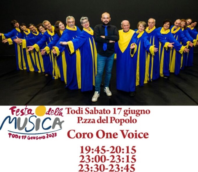 Il coro “One voice” da Frascati a Todi per la “Festa della Musica”