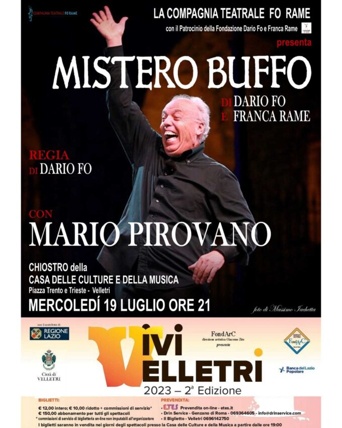 “Mistero Buffo” di Dario Fo e Franca Rame con Mario Pirovano