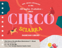 Circo Sciarra a Villa Sciarra gli appuntamenti del 29 e 30 settembre e del 1 ottobre