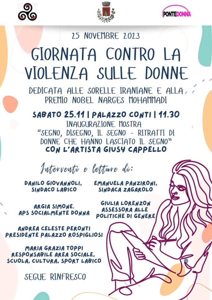 Labico contro la violenza sulle donne: gli appuntamenti del weekend