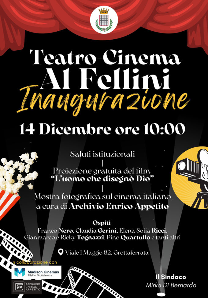 Grottaferrata – Inaugurazione del Cinema comunale AlFellini