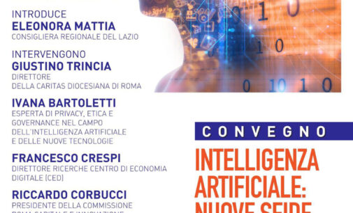 Roma, Convegno, “Intelligenza Artificiale: nuove sfide e opportunità”