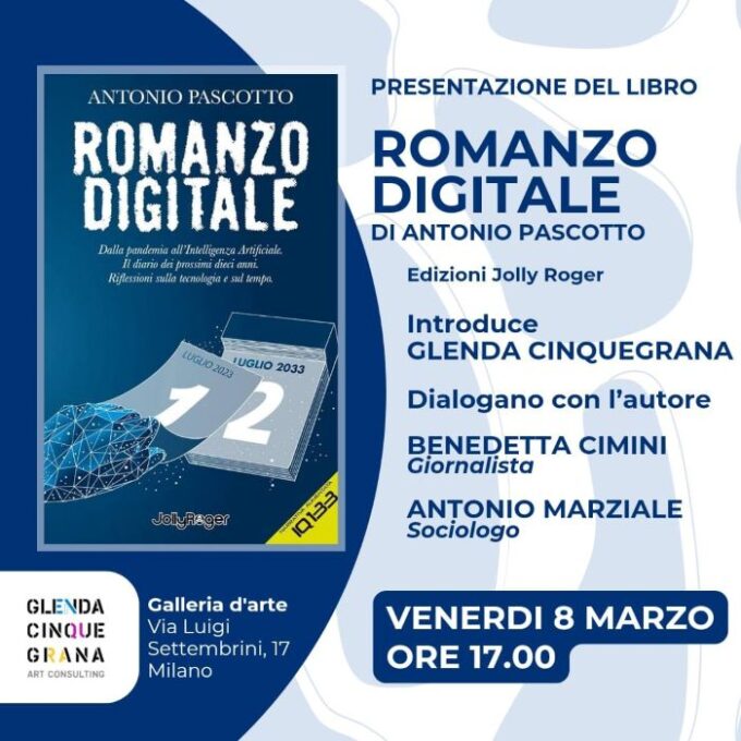 Antonio Pascotto presenta a Milano il suo nuovo ‘Romanzo Digitale’