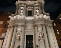 Roma, INAUGURAZIONE facciata Chiesa Santissima Trinità dei Pellegrini